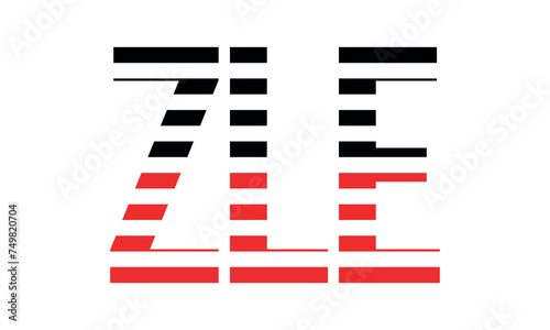ZLE three initial letter iconic line negative space minimal logo design vector template. monogram, abstract, wordmark, business, typography, minimalist, brand, company, flat, modern, unique, simple