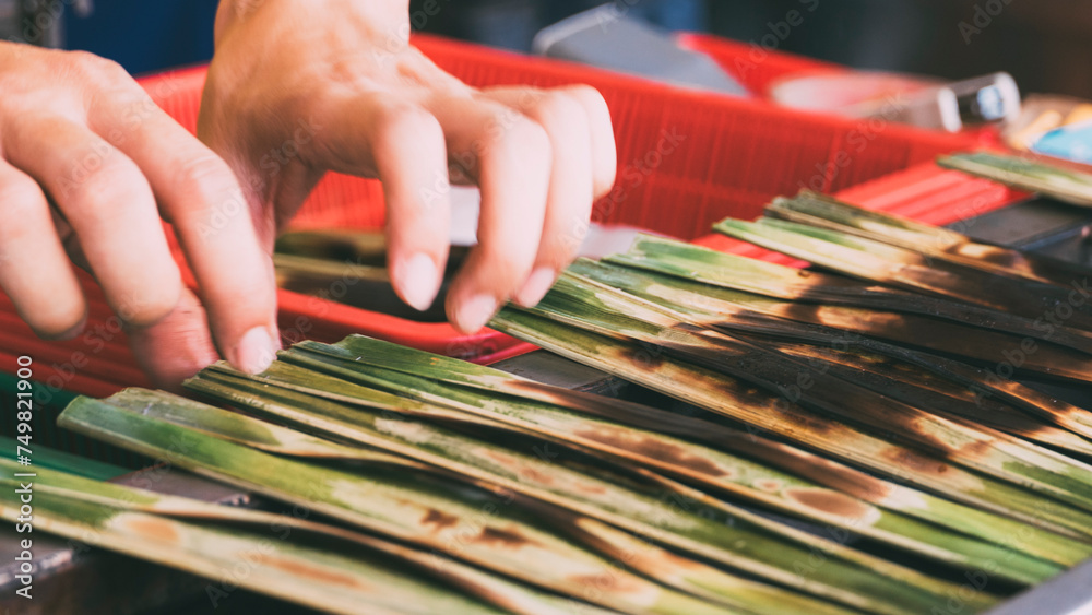 Otak-otak is a Grilled Fish Cake Made of Ground Fish Meat Mixed with ...