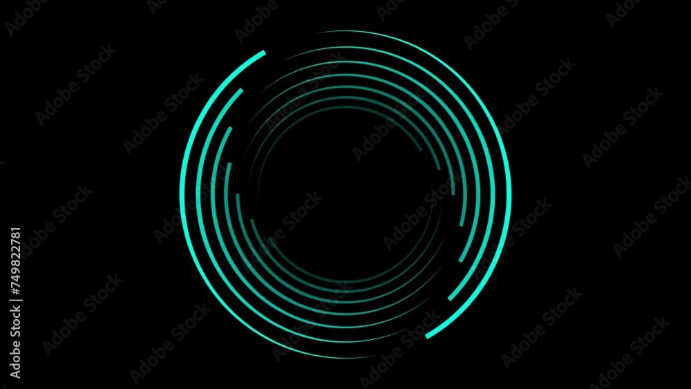 Radial speed Lines Circle animation for logo intro outro halftone dotted speed lines blue black screen 