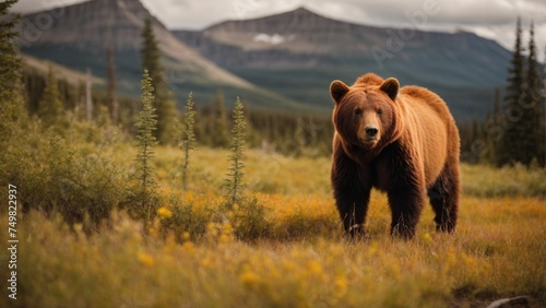 brown bear in the meadow