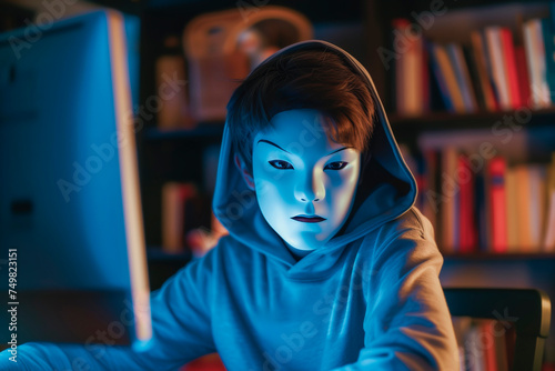 Glow of Anonymity: A Teen's Masked Exploration of Identity