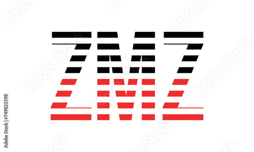 ZMZ three initial letter iconic line negative space minimal logo design vector template. monogram, abstract, wordmark, business, typography, minimalist, brand, company, flat, modern, unique, simple