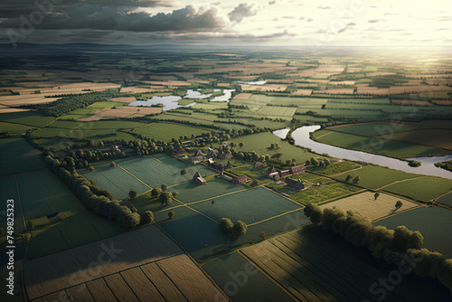 Illustration of aerial dron...