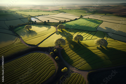 Illustration of aerial dron...
