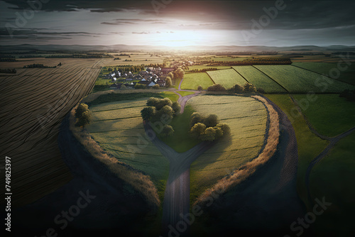 Illustration of aerial dron...