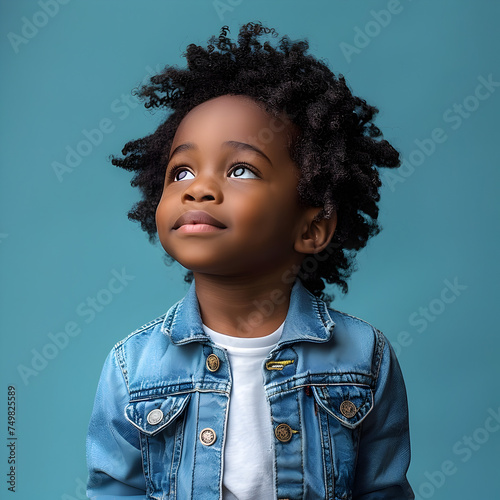 Adorable Children of Color in Afrofuturistic Style photo