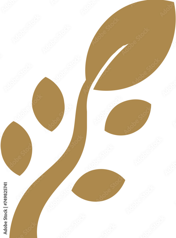 Root Leaf Icon Logo Design Root Leaf Icon Logo Design