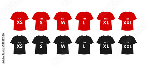 Size clothes design logo template illustration