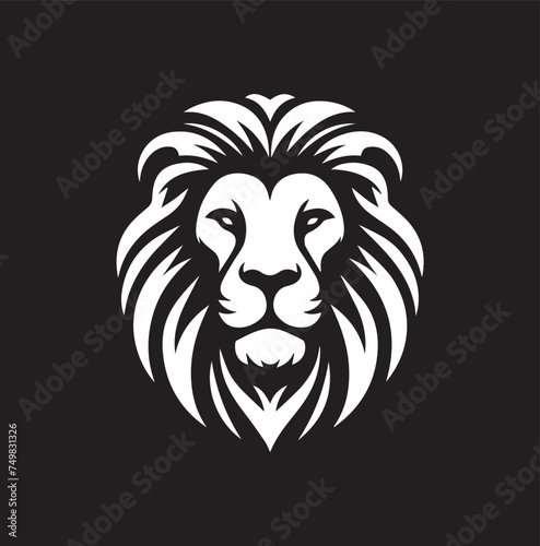 lion head vector design logo