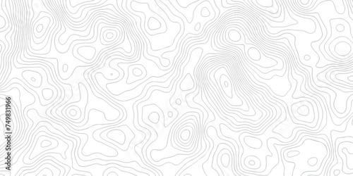 Black and white lines seamless Topographic map patterns  topography line map. Vintage outdoors style. The stylized height of the topographic map contour in lines and contours isolated on transparent.