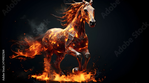 horse in fire © Noah