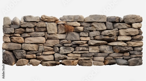 Stone wall texture background - grey stone siding with different sized stones