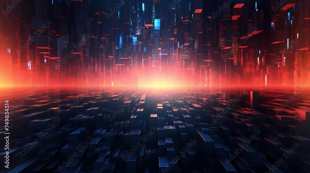 abstract futuristic backdrop features
