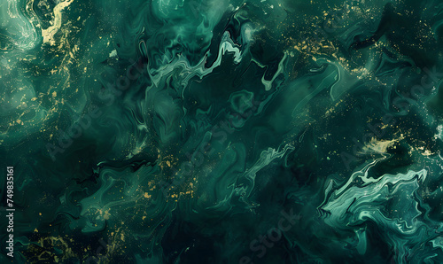 Paint background dark green color grunge trendy holographic soft texture  Generative AI 