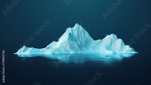 Glaciers, iceberg pieces, blue blocks of ice, frozen water and snow isolated on transparent background. Vector realistic set of cold arctic, polar or antarctic floes drifting in sea © Michel 