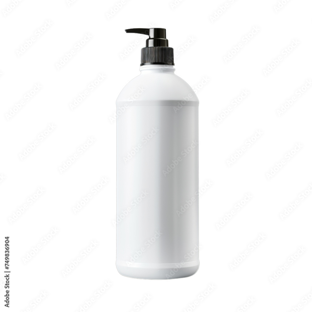 A blank plastic pump bottle isolated on transparent background, png A blank plastic pump bottle isolated on transparent background, png