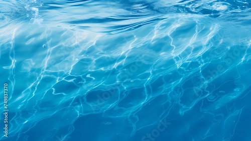 abstract texture summer water wave sea background blue ripple ocean banner. © Michel 