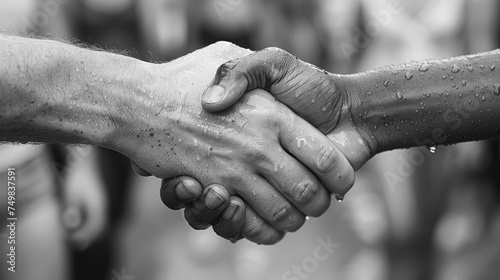 Handshake of Progress: Inclusive Leadership in Black and White