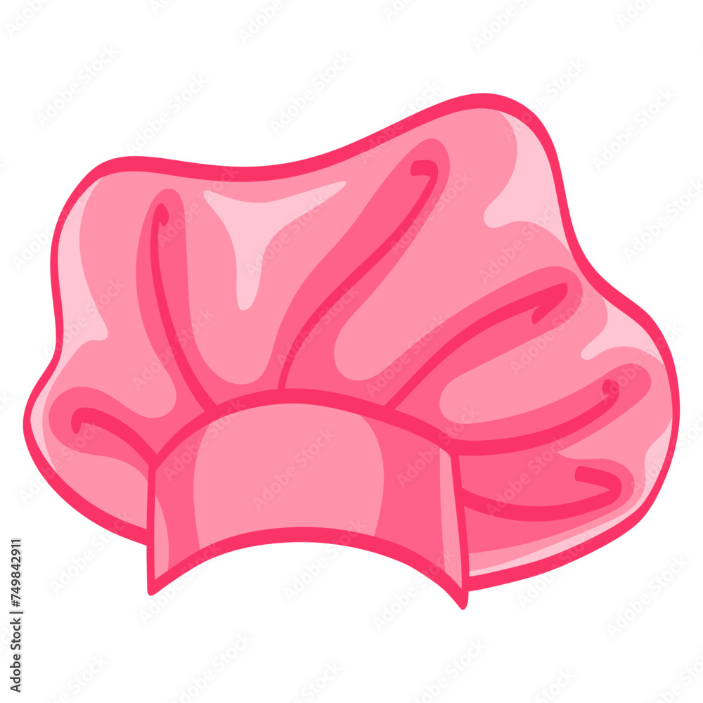 Pink Chef Hat Vector Illustration
