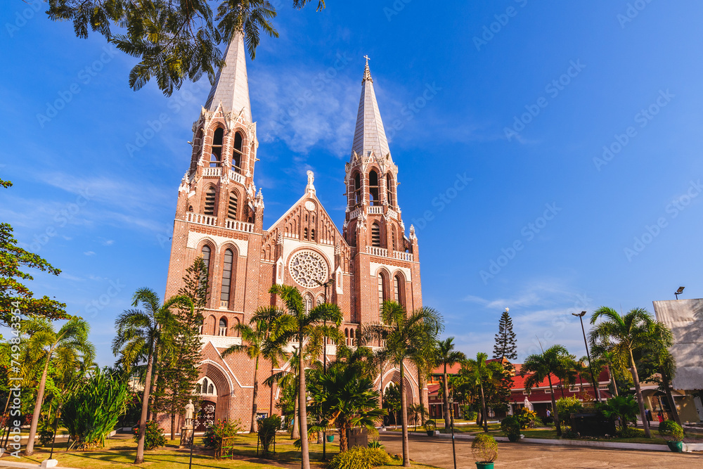 Obraz premium Saint Marys Cathedral, aka Immaculate Conception Cathedral, at Yangon, Myanmar Burma