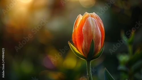 Close-up of an orange tulip...