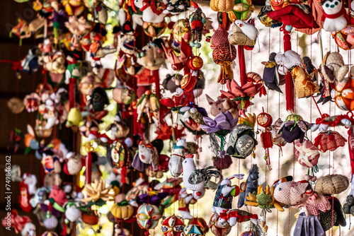 Traditional Japanese hanging Hina dolls displayed in the Hundred Herb Garden_05