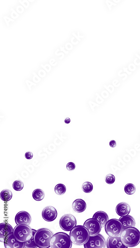 Vitamin D3 round capsules.