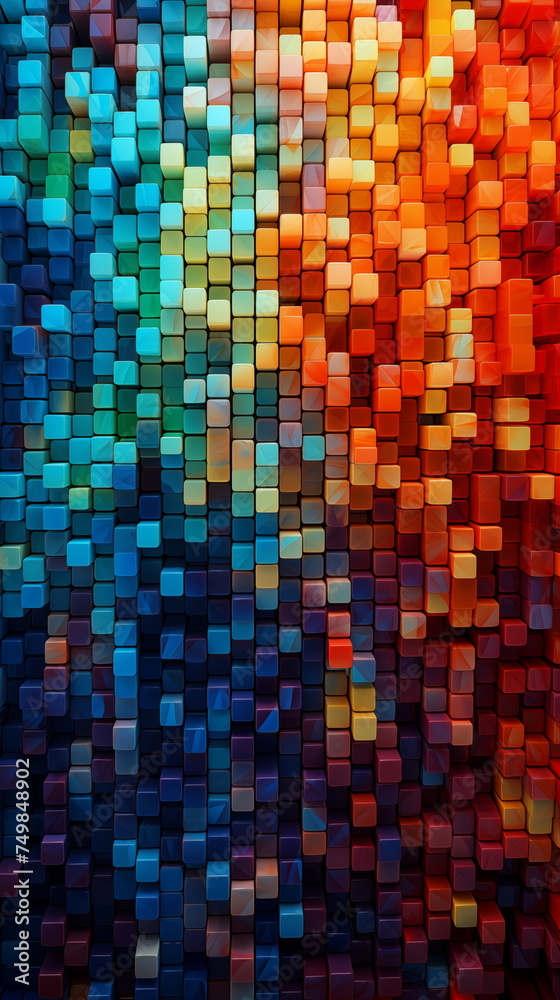 colorful cube background and wallpaper, modern square geometric style background