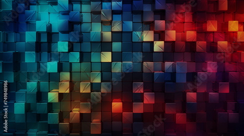 colorful cube background and wallpaper  modern square geometric style background