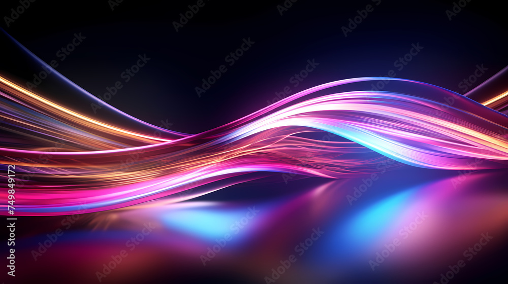 Fototapeta premium Abstract festive and new year background with stunning soft bokeh lights and shiny elements