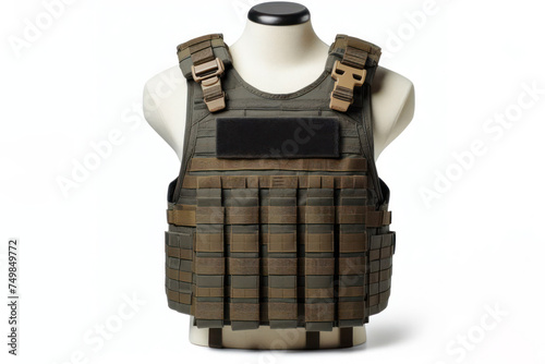 Bulletproof vest on the white background. ai generative