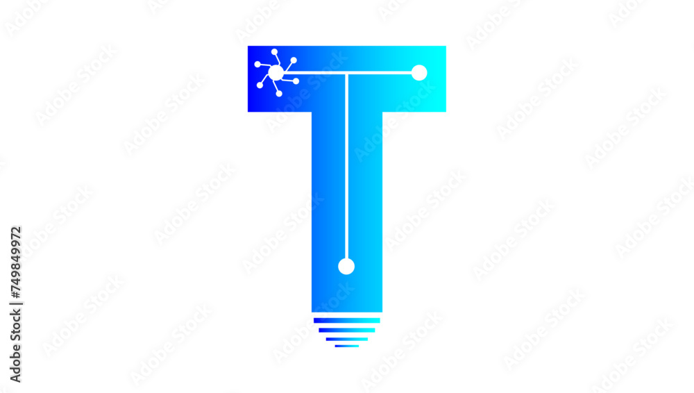 T Logo design, T logo, IT related Logo