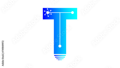 T Logo design, T logo, IT related Logo