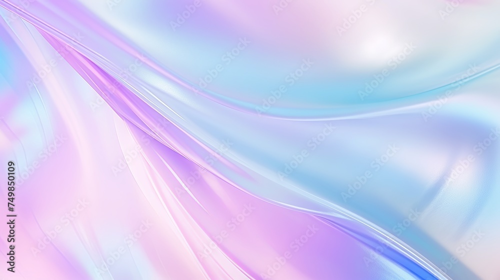 Fototapeta premium Holographic Foil Blurred Abstract Background with Soft Pastel Colors.