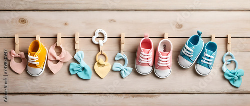 baby shoes background for new baby born banner a © Tri Endah Wanito