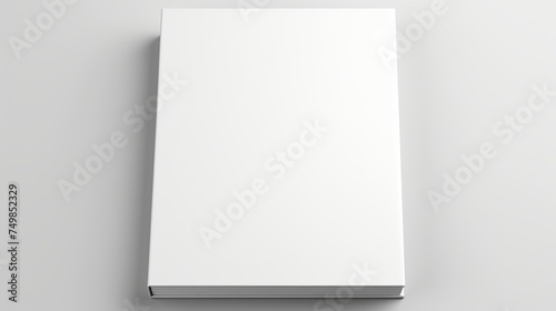 Top View of Blank Magazine Cover Isolated on White Background.