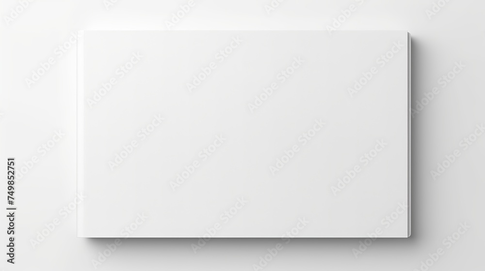 Vector Mockup of Blank White Book Cover Isolated. Closed Vertical Book or Magazine Mockup on White Background. 3D Illustration. Vector Mockup of Blank White Book Cover Isolated. Closed Vertical Book or Magazine Mockup on White Background. 3D Illustration.