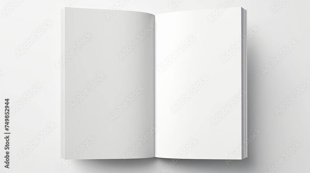 Vector Mockup of Booklet Isolated. Open Vertical Magazine or Brochure Template on White Background. 3D Illustration for Your Design. Vector Mockup of Booklet Isolated. Open Vertical Magazine or Brochure Template on White Background. 3D Illustration for Your Design.