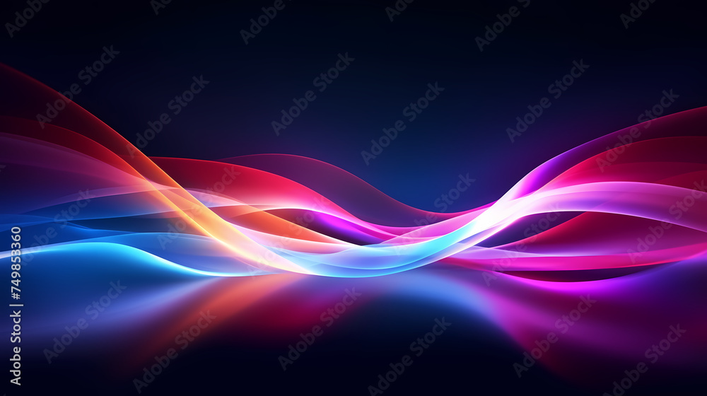 Fototapeta premium Modern stylish abstract design, 3D neon abstract background