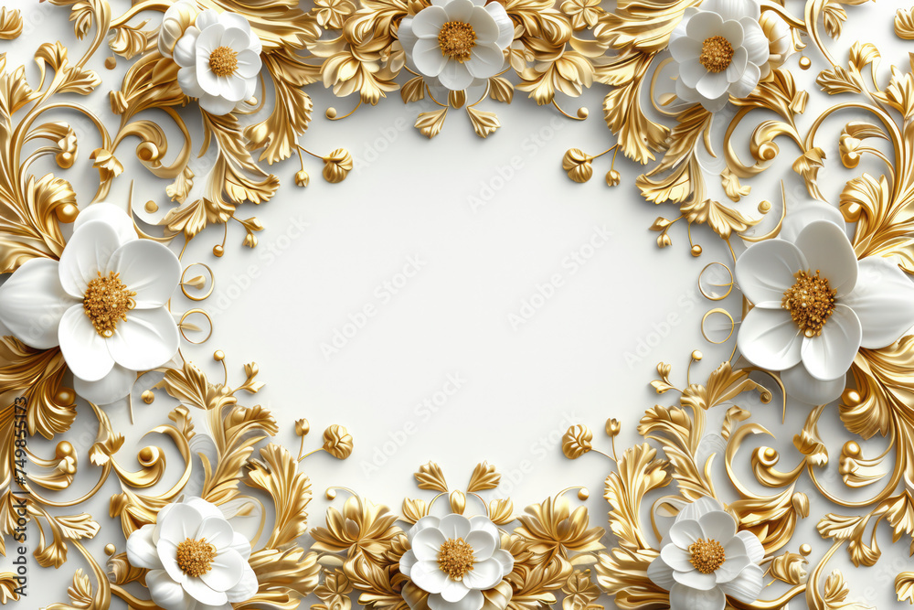 Create frame center blank empty bigframes in the middle,Thai style is beautiful and exquisite. white and gold Create frame center blank empty bigframes in the middle,Thai style is beautiful and exquisite. white and gold