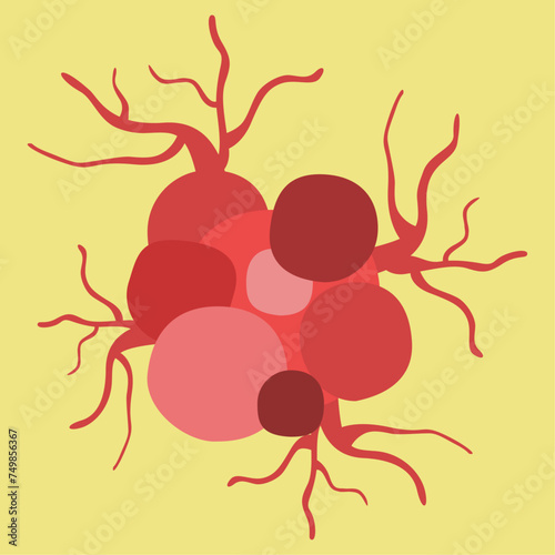 cancer cell growth. cancer disease concept