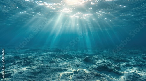 Underwater Scene with Rays of Light © Wp Background