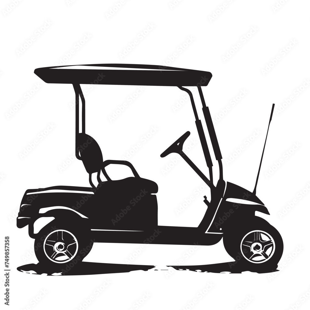 Golf cart in cartoon, doodle style . Image for t-shirt, web, mobile apps and ui. Isolated 2d vector illustration in logo, icon, sketch style, Eps 10, black and white. AI Generative Golf cart in cartoon, doodle style . Image for t-shirt, web, mobile apps and ui. Isolated 2d vector illustration in logo, icon, sketch style, Eps 10, black and white. AI Generative