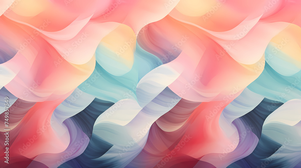 Seamless pattern with nice and pastel colors, the design has no blur effect - obrazy, fototapety, plakaty 