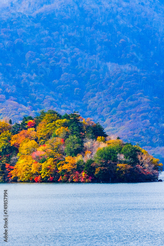 秋の中禅寺湖：八丁出島 © Versys