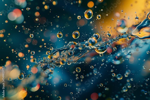 Abstract oil drops in liquid