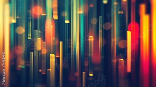multicolored vertical bars in a digitally produced image.