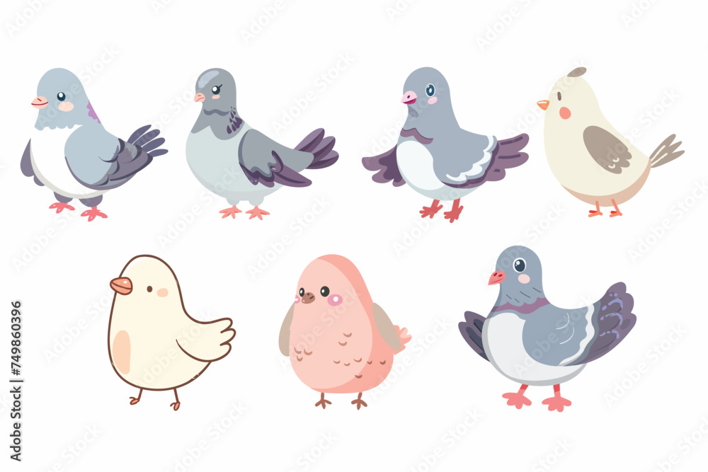 Kawaii Pigeon illustration Vector Bundle
Kawaii Pigeon illustration Vector Bundle