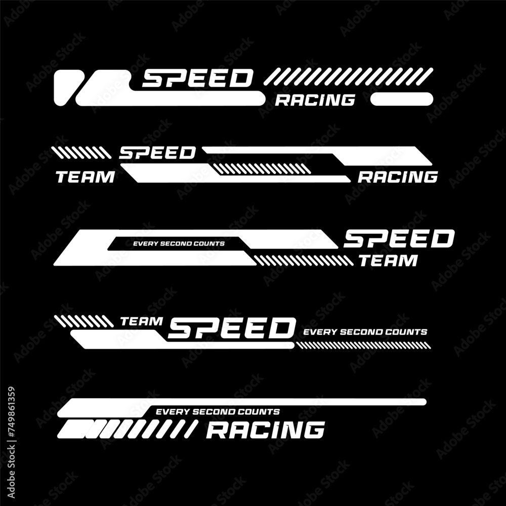 futuristic racing sticker tech hud interface graphic design templates