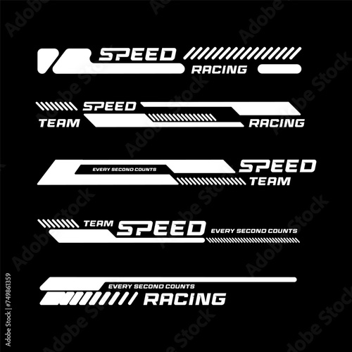 futuristic racing sticker tech hud interface graphic design templates